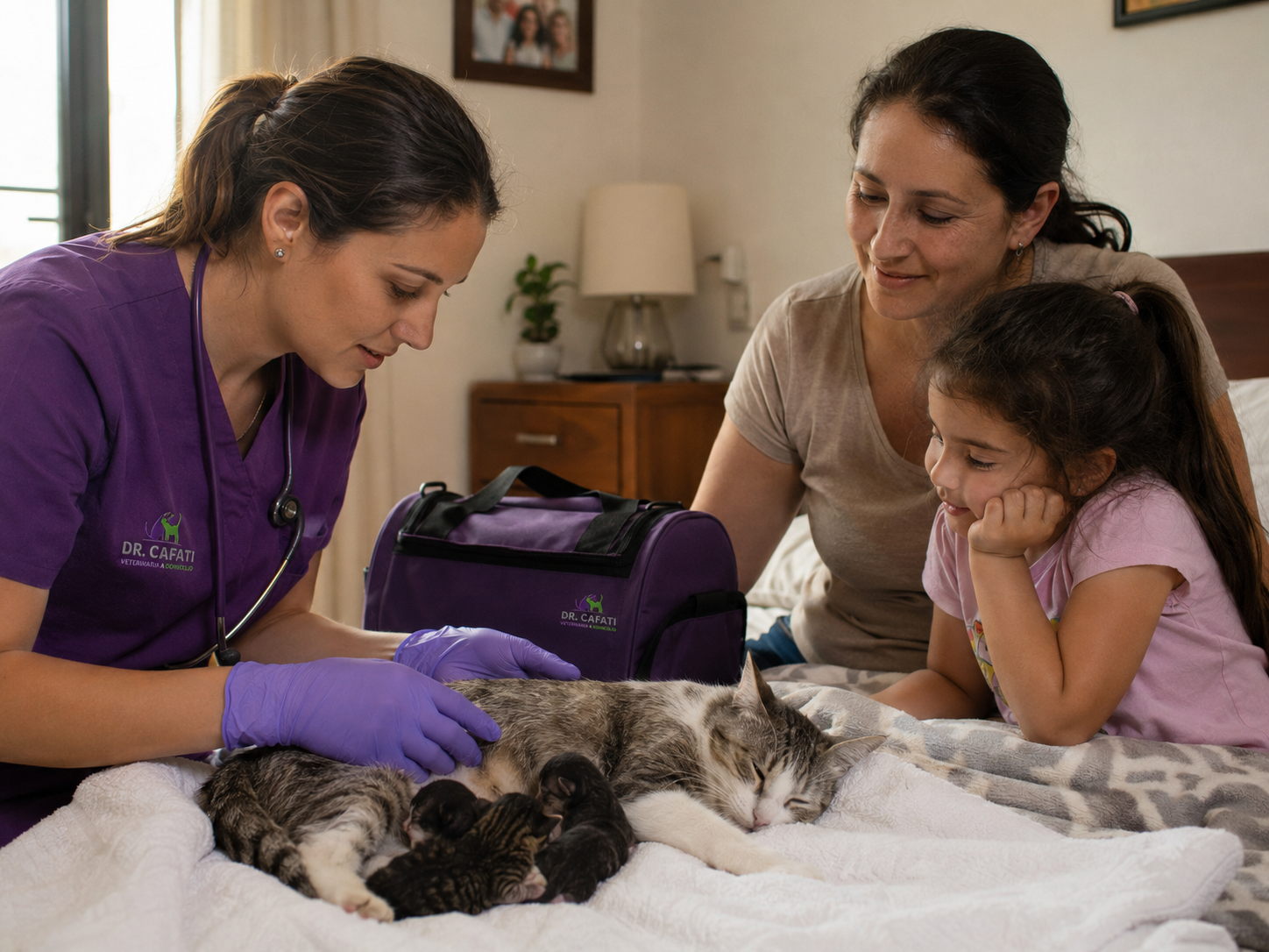 Veterinaria Cafati: consulta a domicilio a una camada de gatitos en Santiago